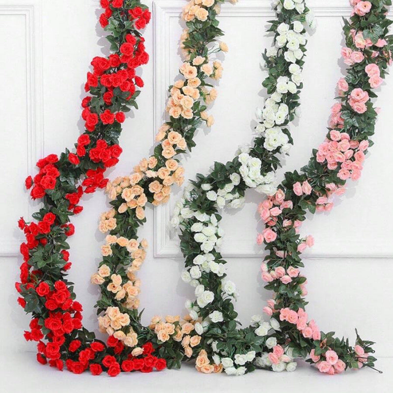 Artificial Rose Flower Vine Garland for Wedding Decoration