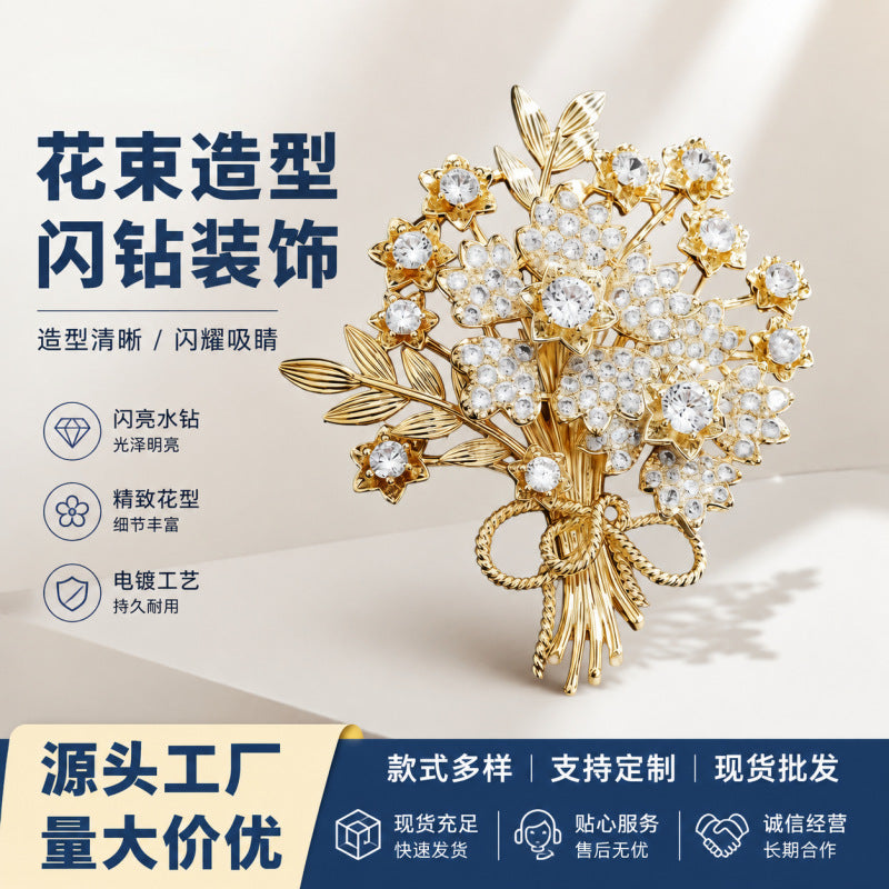 Luxury Money Tree Brooch Pin for Women, Elegant Floral Design Apparel Accessory
