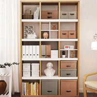 Large Capacity Storage Box for Books, Vinyl Records, and Files - Ins Style Organizer for Bookcases and Sample Rooms