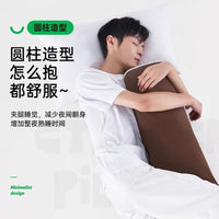 Body Pillow for Side Sleepers, Removable Washable Cotton Linen Sofa Bed Lumbar Support Pillow