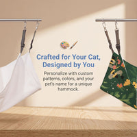 Adjustable Canvas Cat Hammock Breathable Mesh Hanging Bed for All Seasons