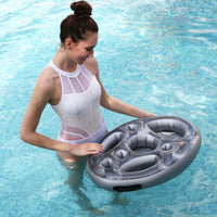 Inflatable Floating Ice Bar Pool Drink Holder Tray for Parties