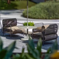 Outdoor Rattan Wicker Sofa Set with Aluminum Frame for Patio Garden Balcony