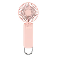 Portable USB Rechargeable Folding Desk Fan with Night Light and Neck Strap