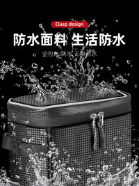 Electric Bicycle Rear Seat Bag with Rain Cover and Charger Storage, Universal Bike Pannier Tail Bag
