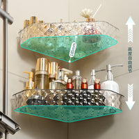 PET Corner Bathroom Shelf No-Drill Wall Mounted Storage Organizer for Shower and Vanity