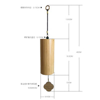 Bamboo Wind Chime with Wall Mount for Outdoor and Indoor Decor