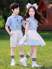 Kids' British Style School Uniform for Performances, Recitals, and Graduation Photos