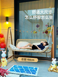 Outdoor Patio Swing Chair Double Hammock Villa Balcony Rocking Chair Garden Swing Chair Hanging Chair