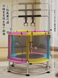 Kids' Indoor/Outdoor Trampoline with Handlebar and Swing