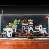 Chinese Style Micro Landscape Ornament for Fish Tank and Garden Decor, Ceramic Planter