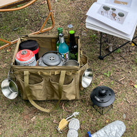 Large Capacity Outdoor Camping Storage Bag for Picnic Tools and Cookware, Multifunctional Waterproof Organizer