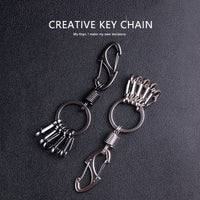 Outdoor Climbing Anti-Loss Keychain with 8-Shaped Buckle and 7-Shaped Hooks
