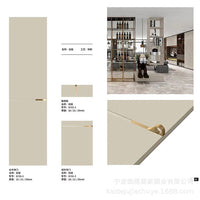 Full House Integrated Panel Wardrobe Walk-in Closet Apartment Dark Luxury Metal Glass Bookcase Bedroom Furniture