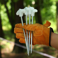 Heavy-Duty Luminous Tent Stakes for Outdoor Camping and Canopies, Enhanced Windproof Steel Ground Pegs