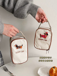 Mini Portable Insulated Lunch Bag for Kids and Adults - Thermal Bento Box Tote for Breakfast, Work, and Picnics