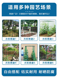 Garden Trellis Kit for Climbing Plants, Vegetables, Fruits - Coated Steel Pipe Support Frame