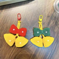 Handmade Crochet Christmas Bell Keychain