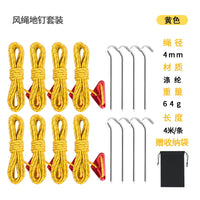Reflective Guy Ropes with Quick Adjusters and Storage Bag for Outdoor Tents and Tarps