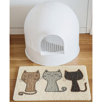 PVC Cat Litter Mat, All-Season Breathable Pet Mat for Litter Box