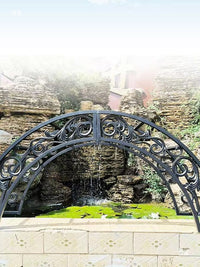 Outdoor Aluminum Alloy Arch Trellis for Garden Entrance and Villa Courtyard