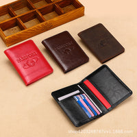 RFID Blocking Genuine Leather Long Passport Holder Wallet with Multiple Card Slots