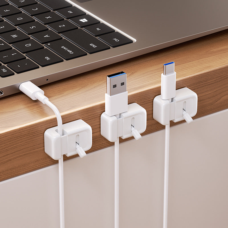 Creative Desktop Cable Organizer Clips for Mouse, Phone Charger, and Data Lines