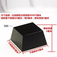 Black Crystal Trapezoid Base Display Stand for Ornaments and Crafts