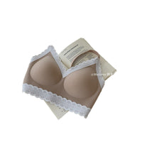 MUZITATA Korean Style Lace Bralette with Soft Support and Jelly Bra Comfort