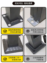 Aluminum Alloy Garden Fence for Villas and Courtyards, Outdoor Decorative Railing