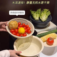 Japanese-Style Multi-functional Draining Basket Set for Washing Vegetables and Fruits
