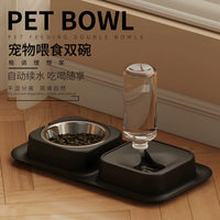 Automatic Water Dispensing Pet Food Bowl with Anti-Spill Design for Cats and Dogs