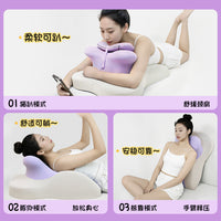 Multi-functional Bed Rest Pillow for Reading, Phone Use, and Lumbar Support