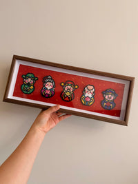 DIY Perler Bead Frame for Five-Blessings God of Wealth Display