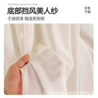 Air Conditioner Wind Deflector Curtain for Split Units - No-Drill Fabric Cover