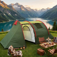 Albatross Outdoor Camping Tent, Sunscreen Rainproof Portable Large Space for 3-4 People, One Room One Hall