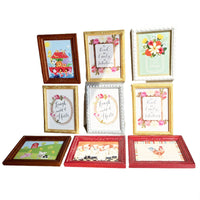 Dollhouse Miniature Modern Art Painting with Wooden Frame