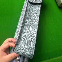 Premium 5-Hole Billiard Cue Stick Case with 3D Embossed Design and Extension Handle