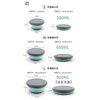 Portable Collapsible Silicone Bowl and Cup Set with Cutlery for Travel and Outdoor Dining