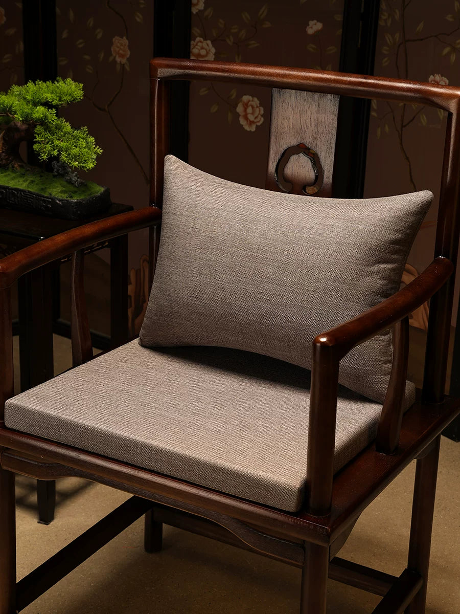 New Chinese Style Solid Wood Chair Cushion Non-slip Rosewood Sofa Tea Chair Pad Dining Chair Seat Cushion