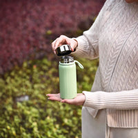 Portable Stainless Steel Insulated Water Bottle with Handle, Small Capacity