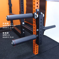 Seated Leg Extension and Curl Machine Attachment for Squat Racks