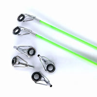 Fiberglass Fishing Rod Tip Replacement with Guides, Hard Solid Rod End Section