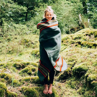ZENHEO High Wool Content Outdoor Camping Picnic Blanket Washable Shawl for All Seasons