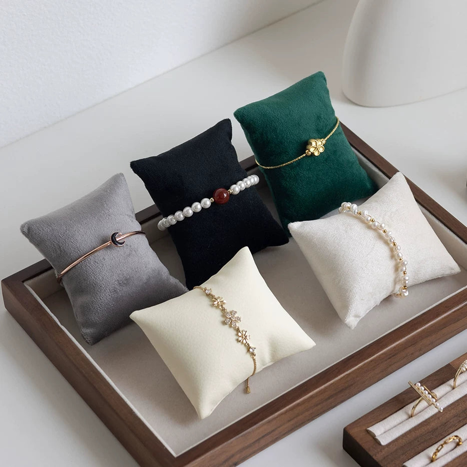 Velvet Bracelet & Watch Display Pillow Stand for Jewelry Store Counter