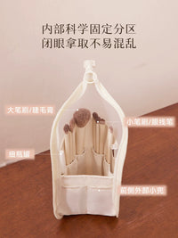 Portable Makeup Brush Organizer Bag for Travel, Multi-functional Cosmetic Pouch