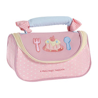 Plaid Sweetheart Butterfly Multi-layer Pencil Case with Handle, Large Capacity Stationery Bag