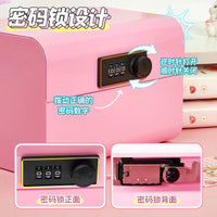 Kids' Password Piggy Bank with Handle, Stainless Steel Money Saving Box for Boys and Girls