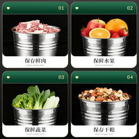 Stainless Steel Ice Bucket with Handle, Thickened Portable Ice Pail for Home Kitchen & Catering