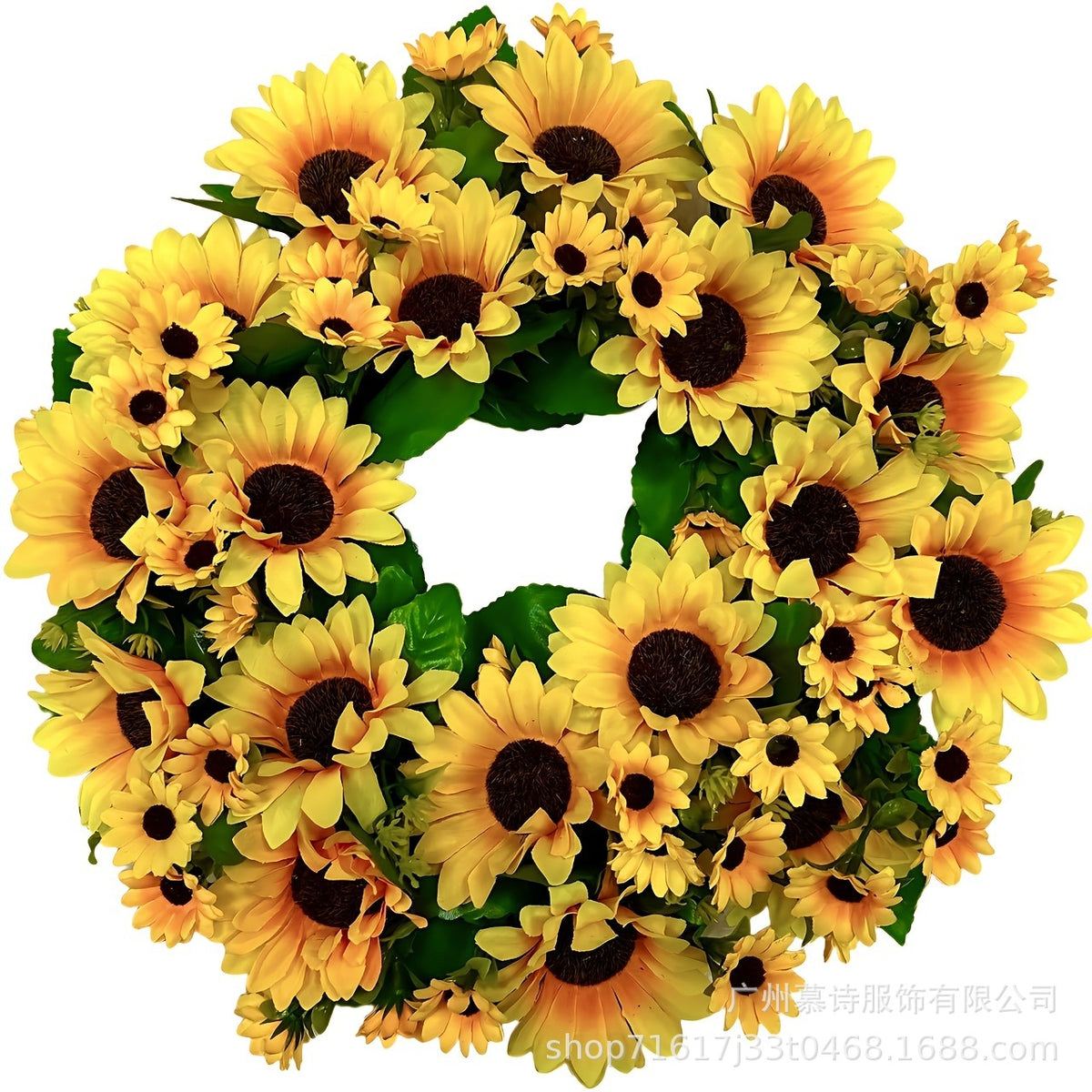 Sunflower Wildflower Spring Wreath for Front Door Decor